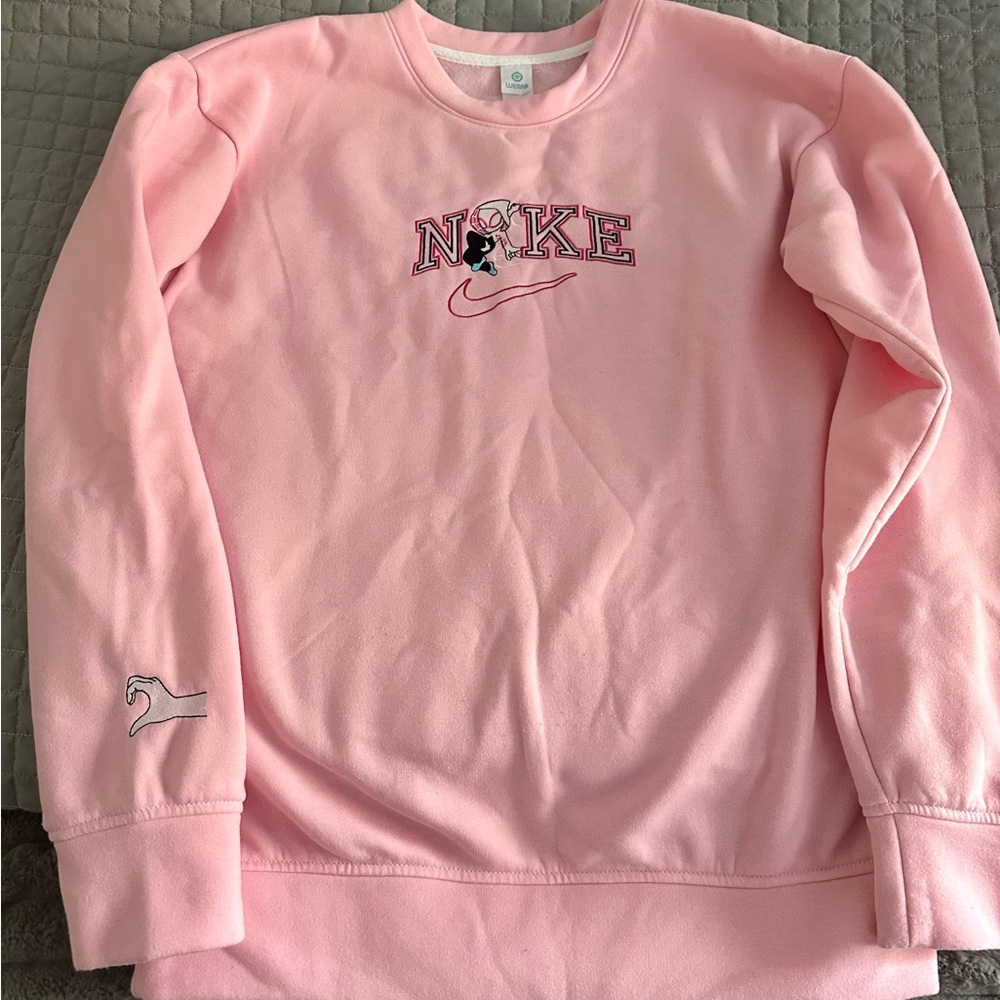 WEN Women's Pink Crew Neck Sweater